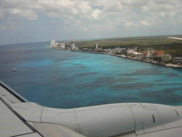 view of water, landing in Cozumel