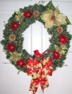 Copper Toned Christmas Wreath