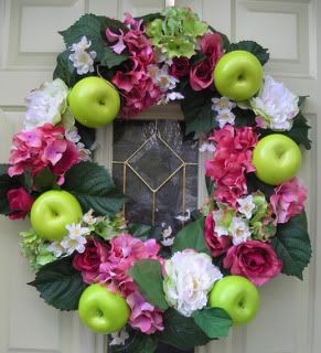Custom Pink and Green Wreath
