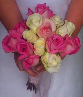 Pink Roses Hand Tied