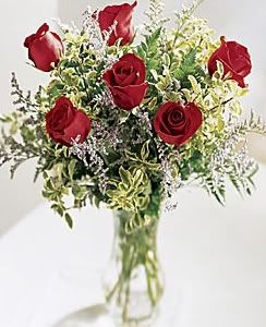 Roses and baby breath Bouquet Mothers Day