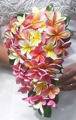 Frangipani Cascade Bouquets