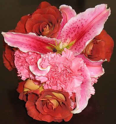 Pink Carnations Hand Tied