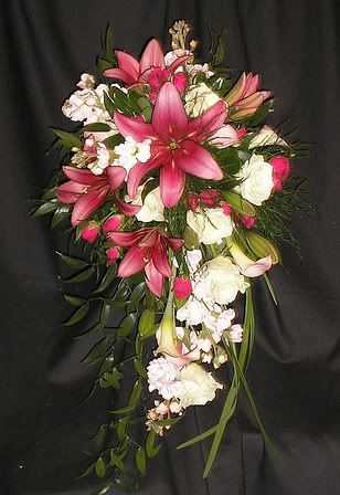 Pink Lily Cascade Bouquet