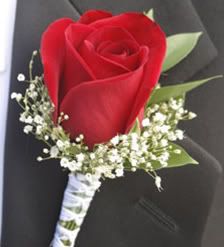 red rose boutonniere