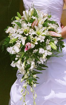 Stargazer Lilies Cascade Bouquet