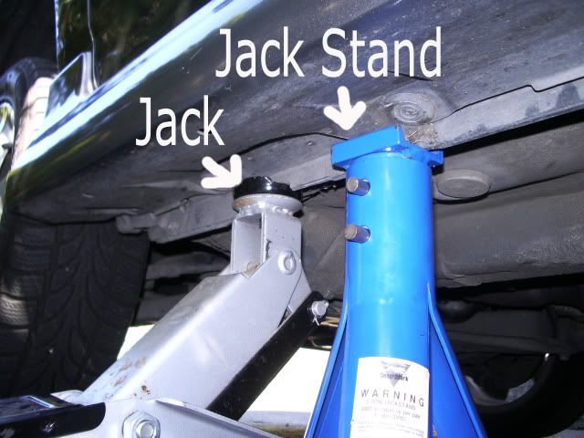 where to place jack stands on toyota corolla #7