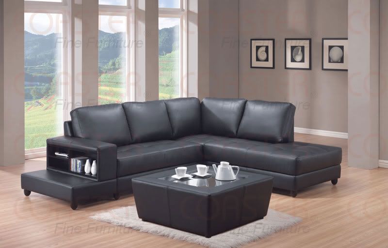 lilac leather contemporary sectional sofa sleeper with an ottoman