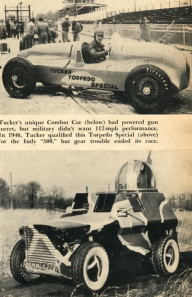 The top one is the racer Tucker qualified for the Indy 500'49