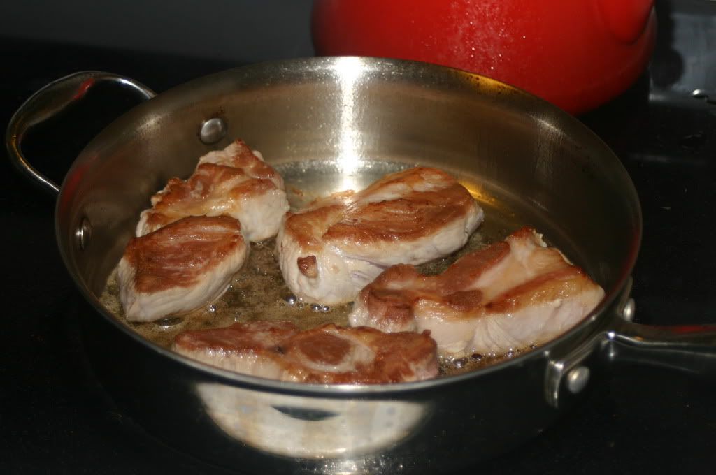 Browning the Pork Browning the Pork