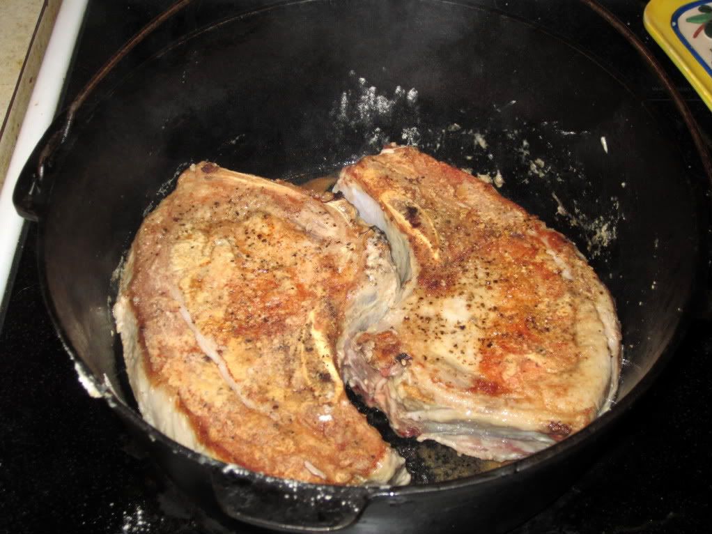 Browned chops Browned chops