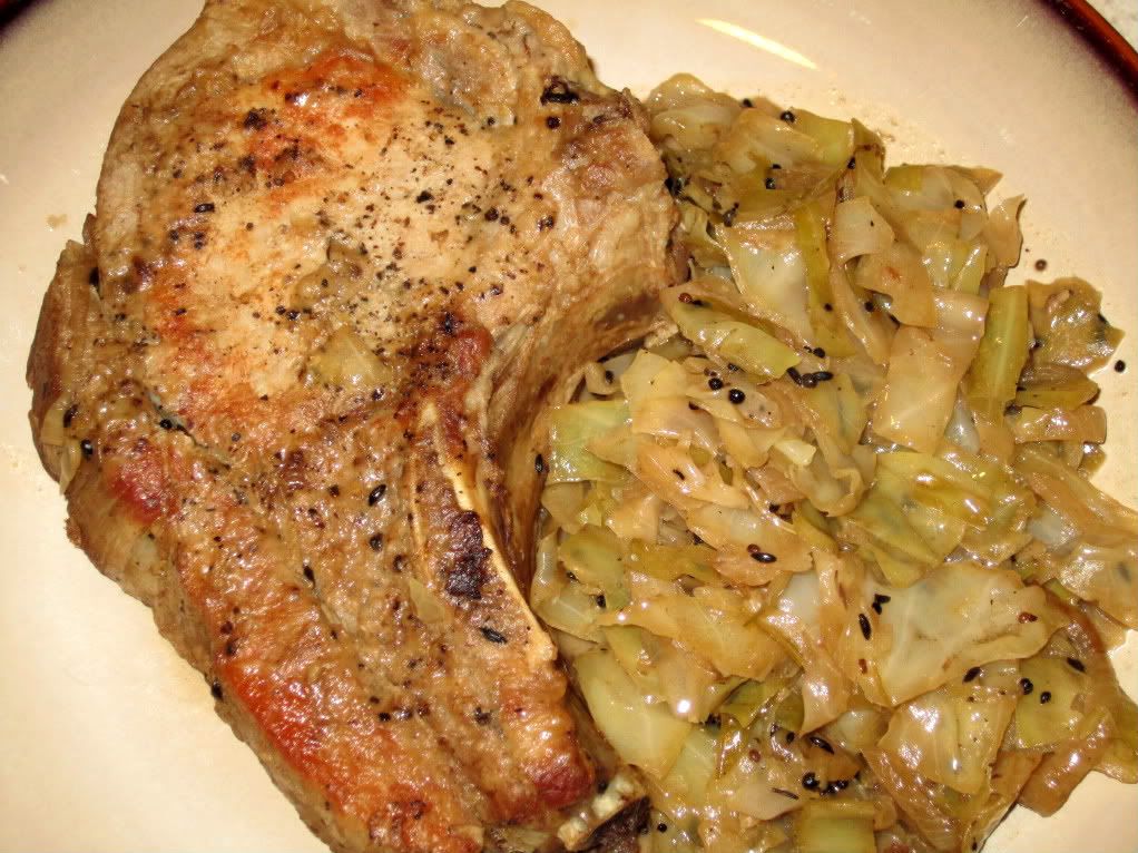 Braised Pork Chops with Creamy Cabbage Braised Pork Chops with Creamy Cabbage