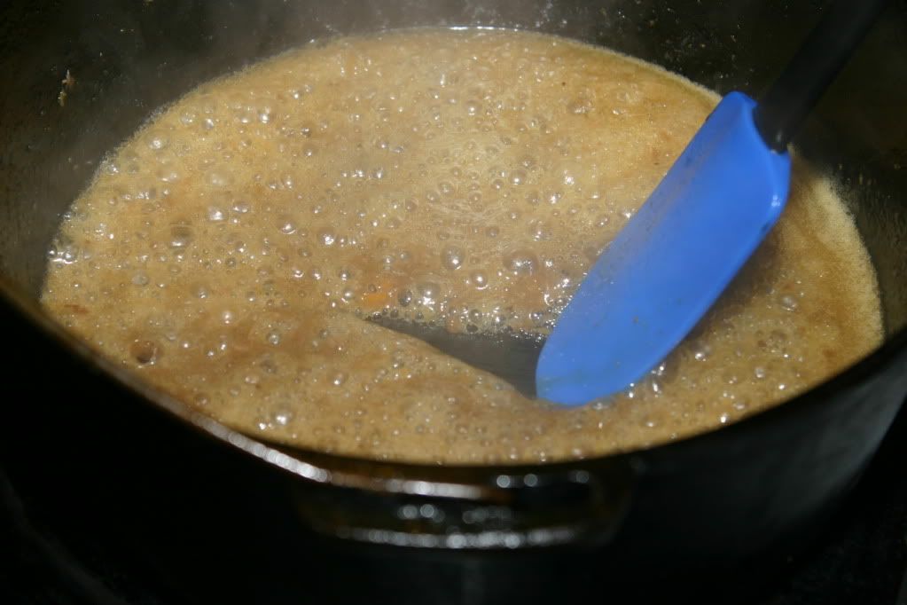 How the sauce should look once it is reduced How the sauce should look once it is reduced