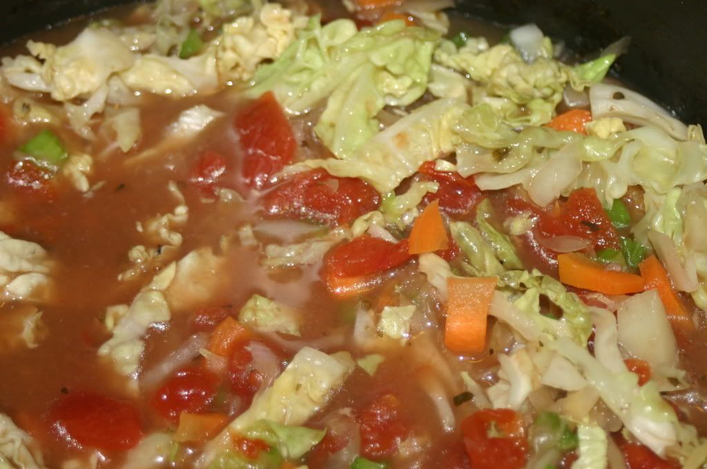 Simmering soup