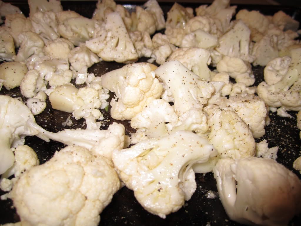 Cauliflower ready for the oven Cauliflower ready for the oven