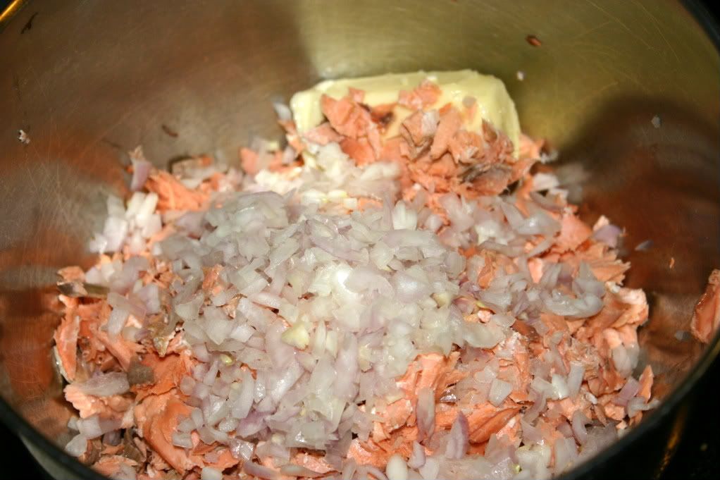 Salmon, onions, and butter Salmon, onions, and butter