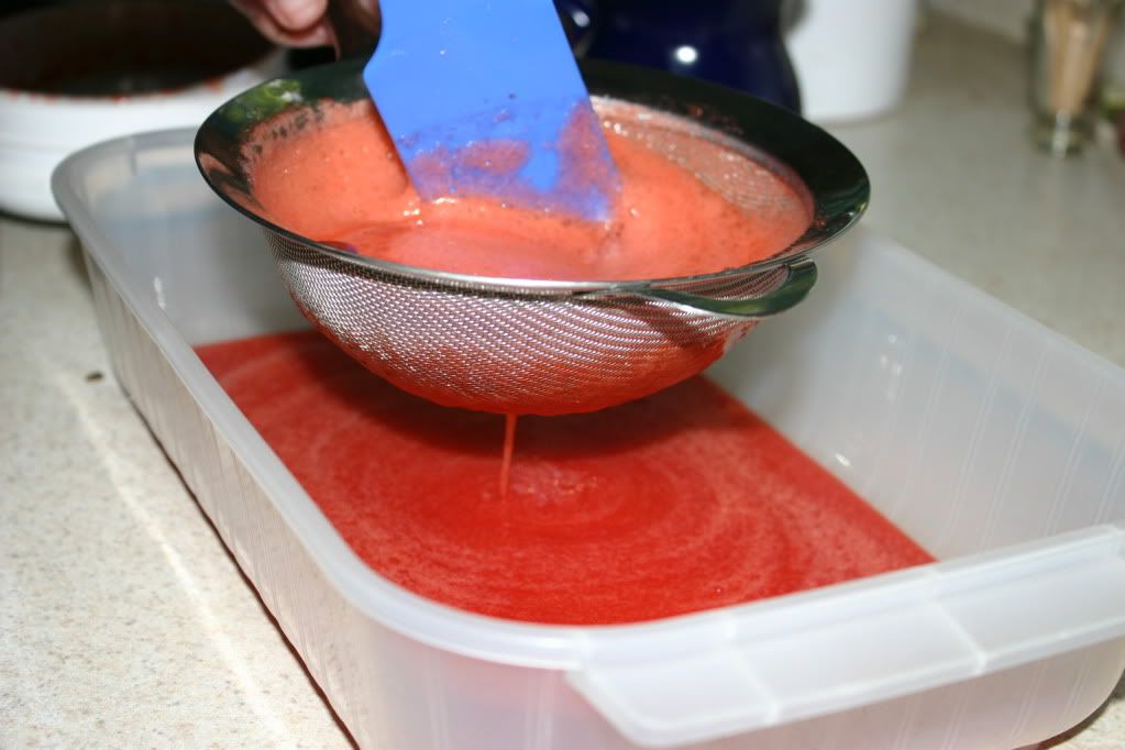 Straining the mixture