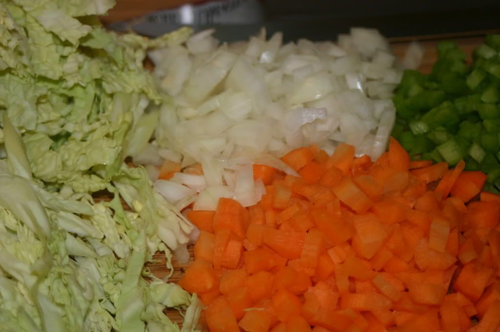 Chopped vegetables