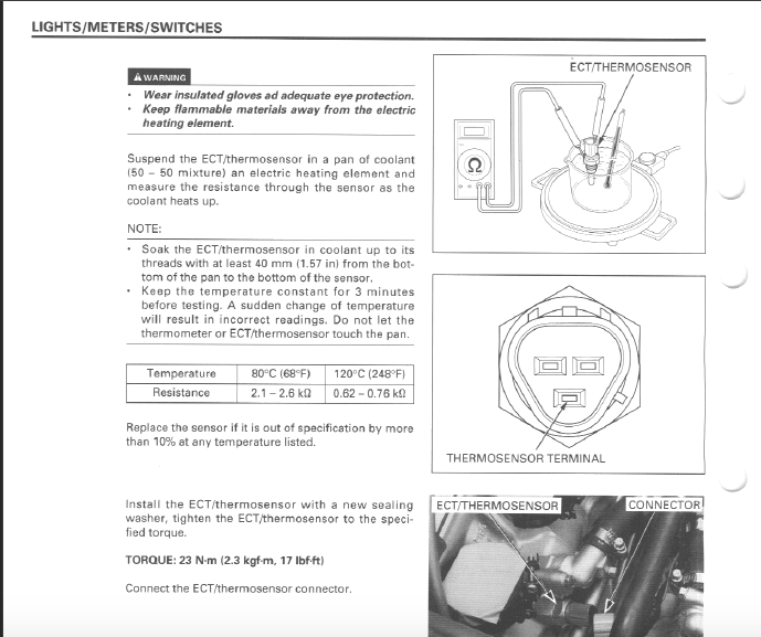 02-09 98-01 Thermostat for Honda VFR800FI VFR800