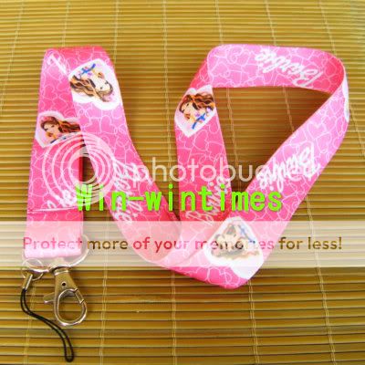 Barbie girl neck Lanyard Cell Phone ke ID holder Strap  