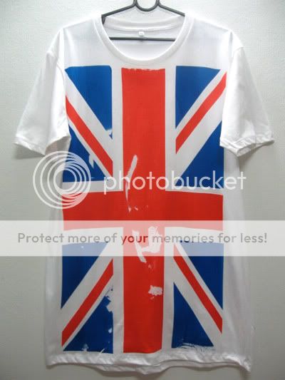UK British Union Jack Flag Punk Rock Metal T Shirt XL  